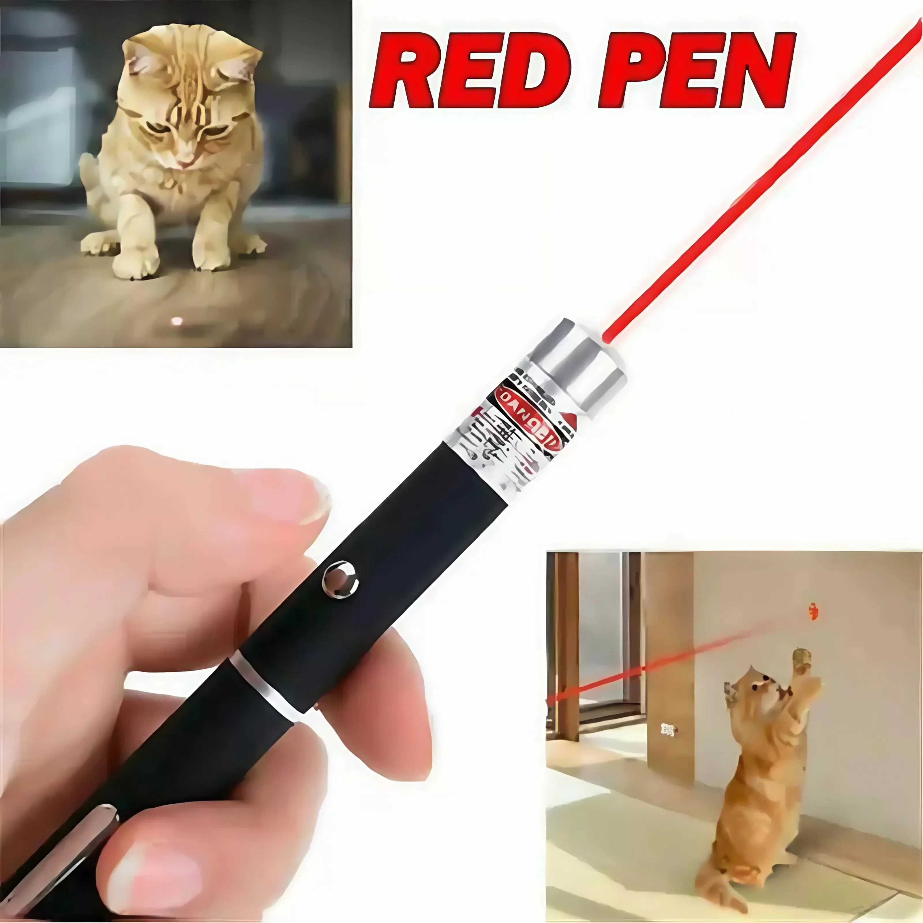 Laser Pointer Presenter - 赤色レーザーポインターペン - 猫/犬ペットのおもちゃ、屋外ハイキング、プレゼンテーション用の長距離単一点レーザー