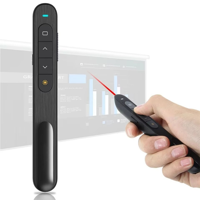 Laser Pointer Presenter - ワイヤレスプレゼンター ページめくりペン 2.4G 音量リモコン PPTプレゼンテーションリモコンペン ホワイトボードリモコンペン