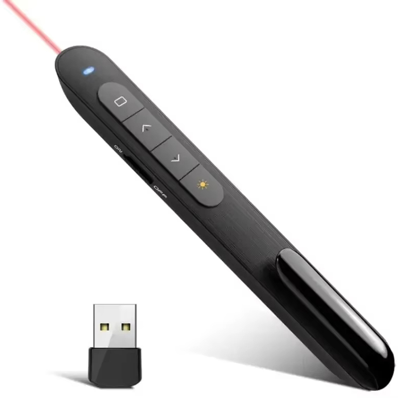 ワイヤレスプレゼンター 赤色レーザーページターニングペン 2 - Laser Pointer Presenter のレビューと価格