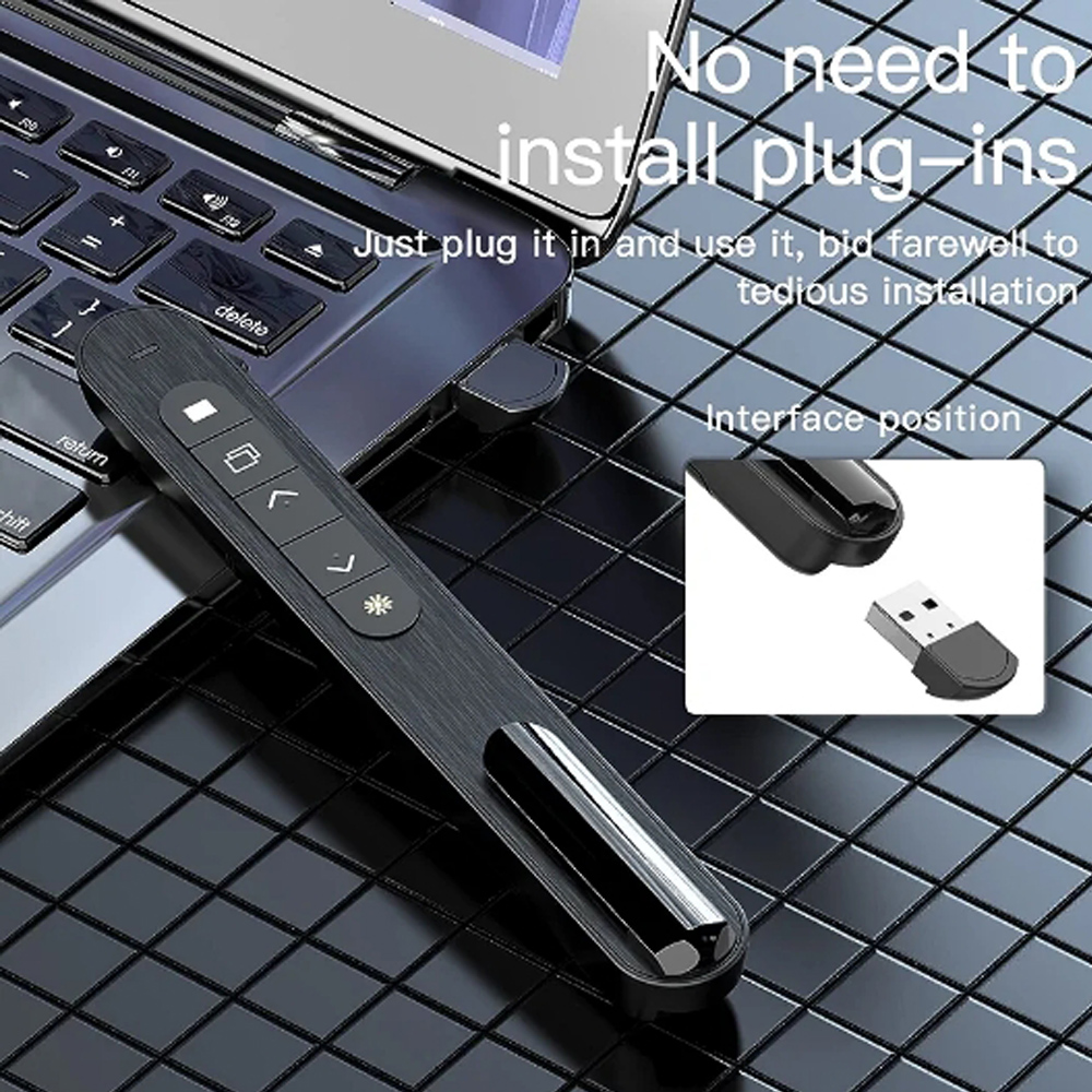 ワイヤレスプレゼンター 赤色レーザーページターニングペン 2 - Laser Pointer Presenter のレビューと価格
