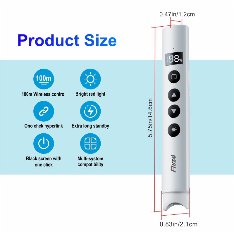新型ワイヤレスプレゼンター 赤色レーザーページターニングペン - Laser Pointer Presenter のレビューと価格