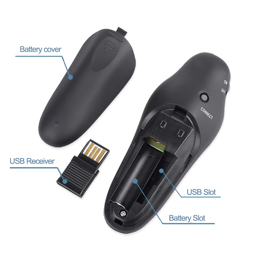2.4GHz ワイヤレス USB パワーポイント プレゼンテ - Laser Pointer Presenter のレビューと価格