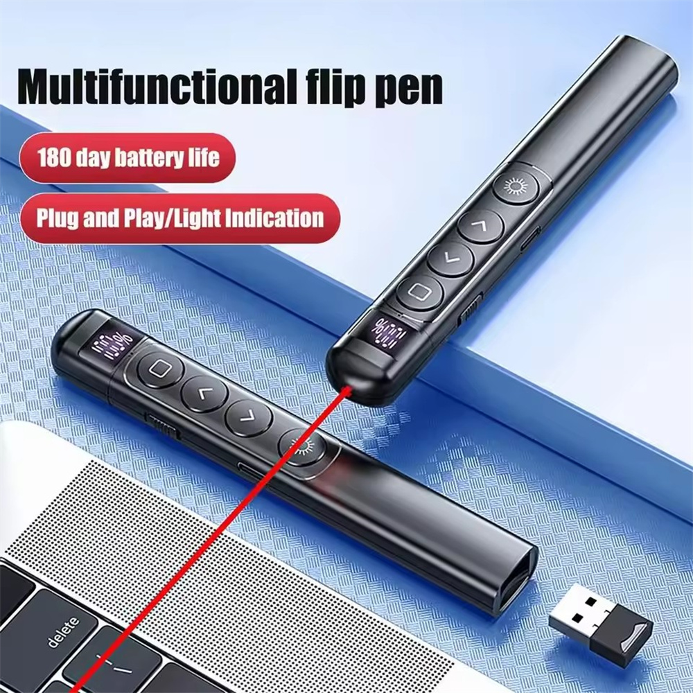 フリップペンプレゼンテーションクリッカー RF 2.4GHz - Laser Pointer Presenter のレビューと価格