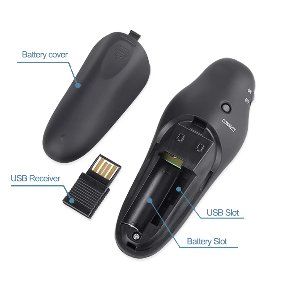 プレゼンター ワイヤレスリモコン 2.4GHz USBポイン - Laser Pointer Presenter のレビューと価格